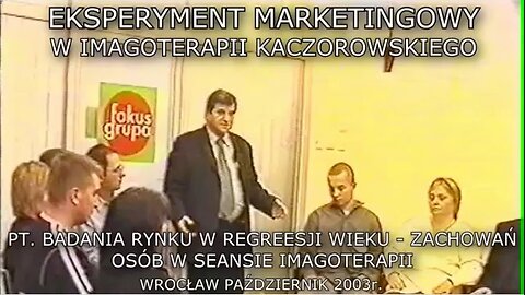 BADANIA RYNKU W REGRESJI WIEKU ZACHOWAŃ OSÓB W SEANSIE IMAGOTERAPII.