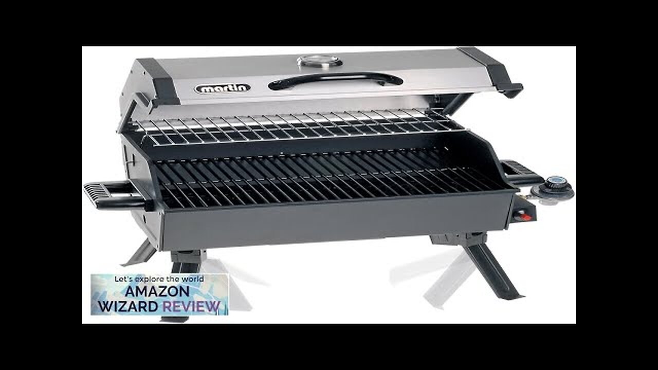 MARTIN Portable Propane Bbq Gas Grill 14000 Btu Porcelain Grid with Support Review