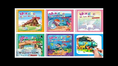 Children's Magic Water Drawing Book Montessori Reusable Coloring Book Sensory Early Review