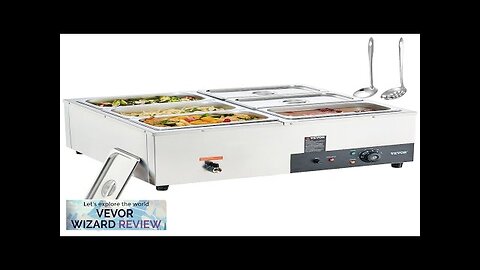 VEVOR 6-Pan Commercial Food Warmer 6 x 8QT Electric Steam Table 1500W Review