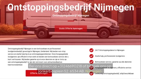 Uw Lokale Loodgieterservice in Nijmegen - Ontstoppingsbedrijf Nijmegen