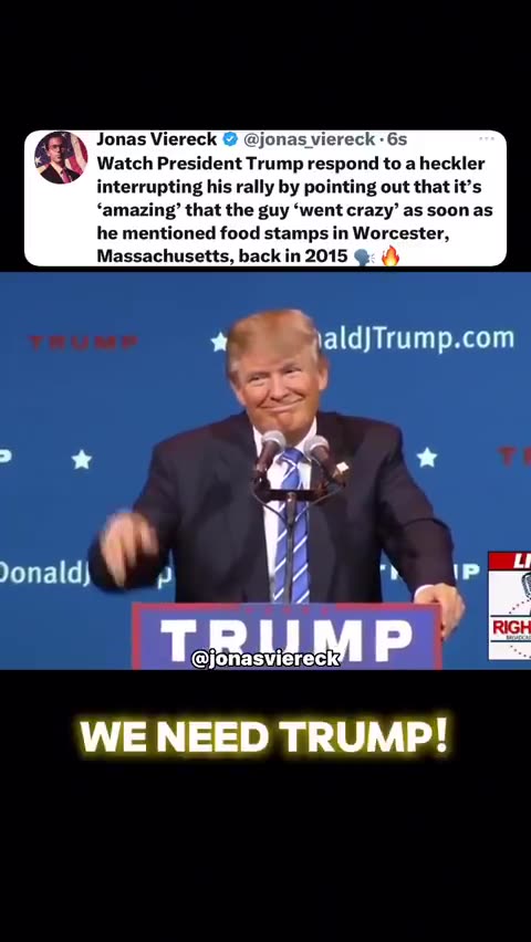 It's amazing - I mentioned food stamps, and that guy who's seriously overweight, he went crazy