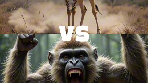 Funny Versus: Gorilla, Giraffe, Horse, Monkey and Goat who is gonna wins?