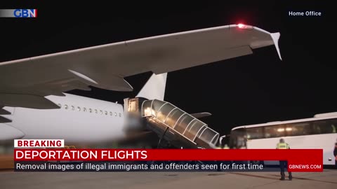 BREAKING: Footage released of illegal migrants being DEPORTED from UK