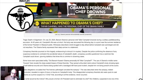 OBAMA'S CHEF "ACCIDENTALLY" DROWNED?: Army Ads Critique, and Conspiracy Debates