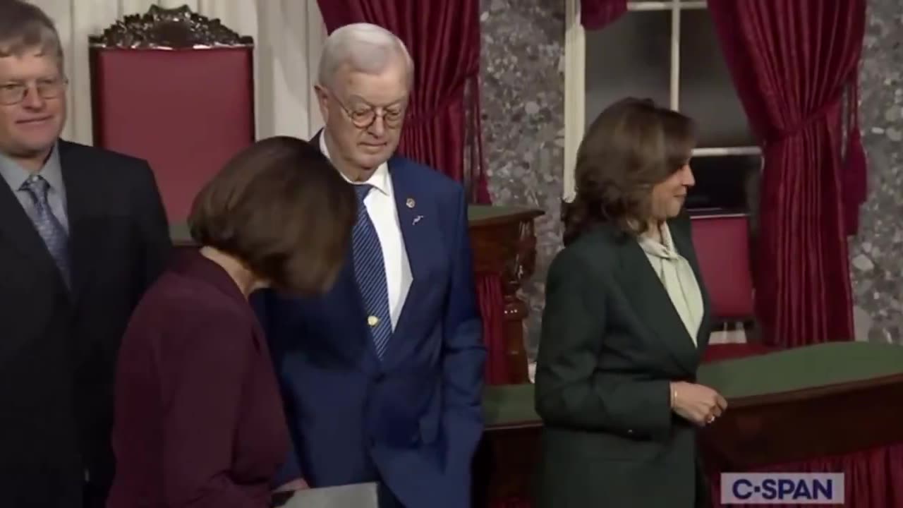 GOP Senator's Husband Refuses To Shake Kamala's Hand In Awkward Moment