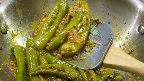 indian recipe green Curd Chilli