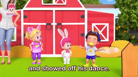 Five Little Animals Dancing on the Farm |Song for Kids | Bebefinn Nursey Rhymes