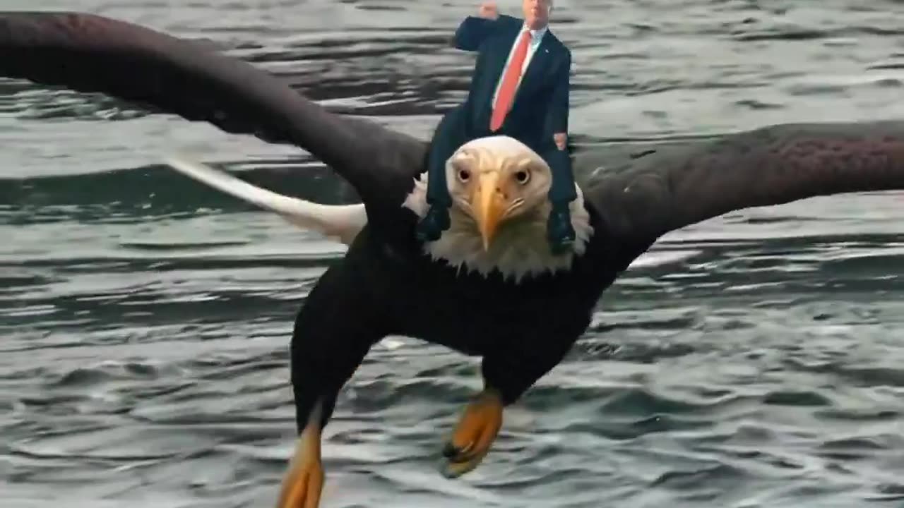 Trump riding on American Eagle