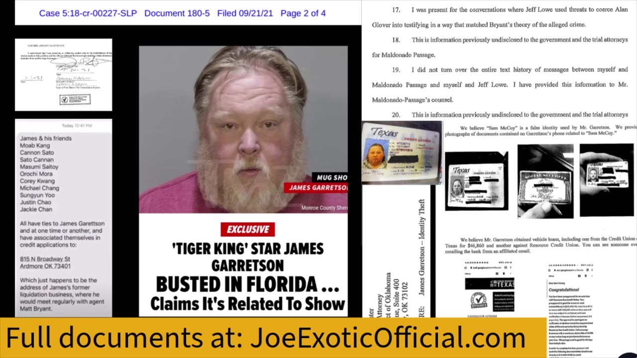 James Garretson Arrested- Joe Exotic the Tiger King Discusses