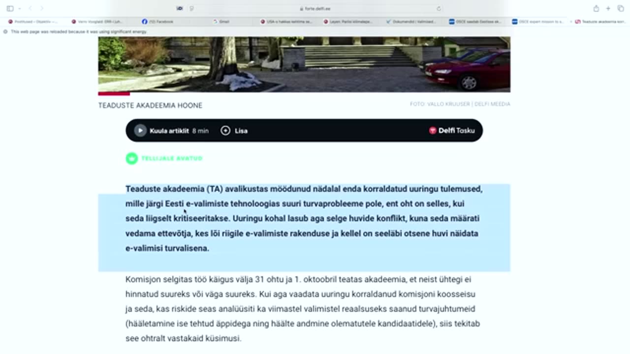 INTERVJUU Andres Aule OSCE pöörab rahvusvahelise tähelepanu uuesti Eesti e-valimistele