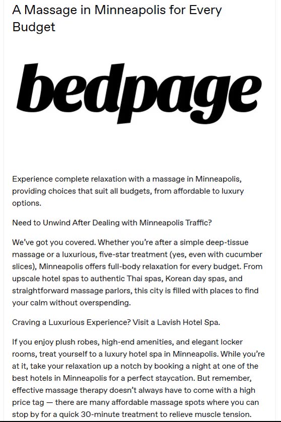 A Massage in Minneapolis for Every Budget