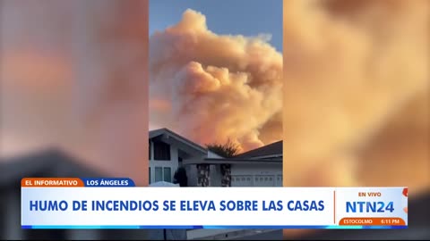 Las impactantes imágenes del humo que han dejado los incendios forestales en Los Ángeles