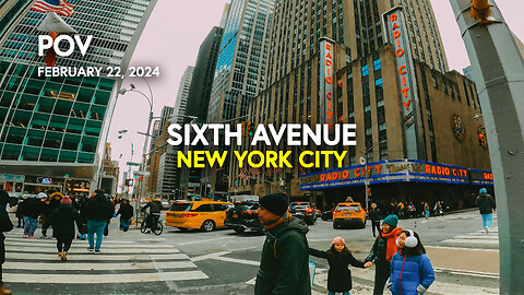 🚕 POV NEW YORK CITY Walk: 6th Avenue - 34 St-Herald Sq and Central Park, Midtown Manhattan, NYC, USA