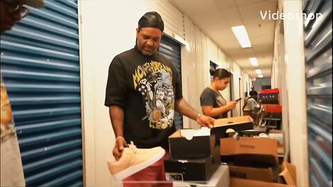 Jim jones selling sneakers from his storage unit