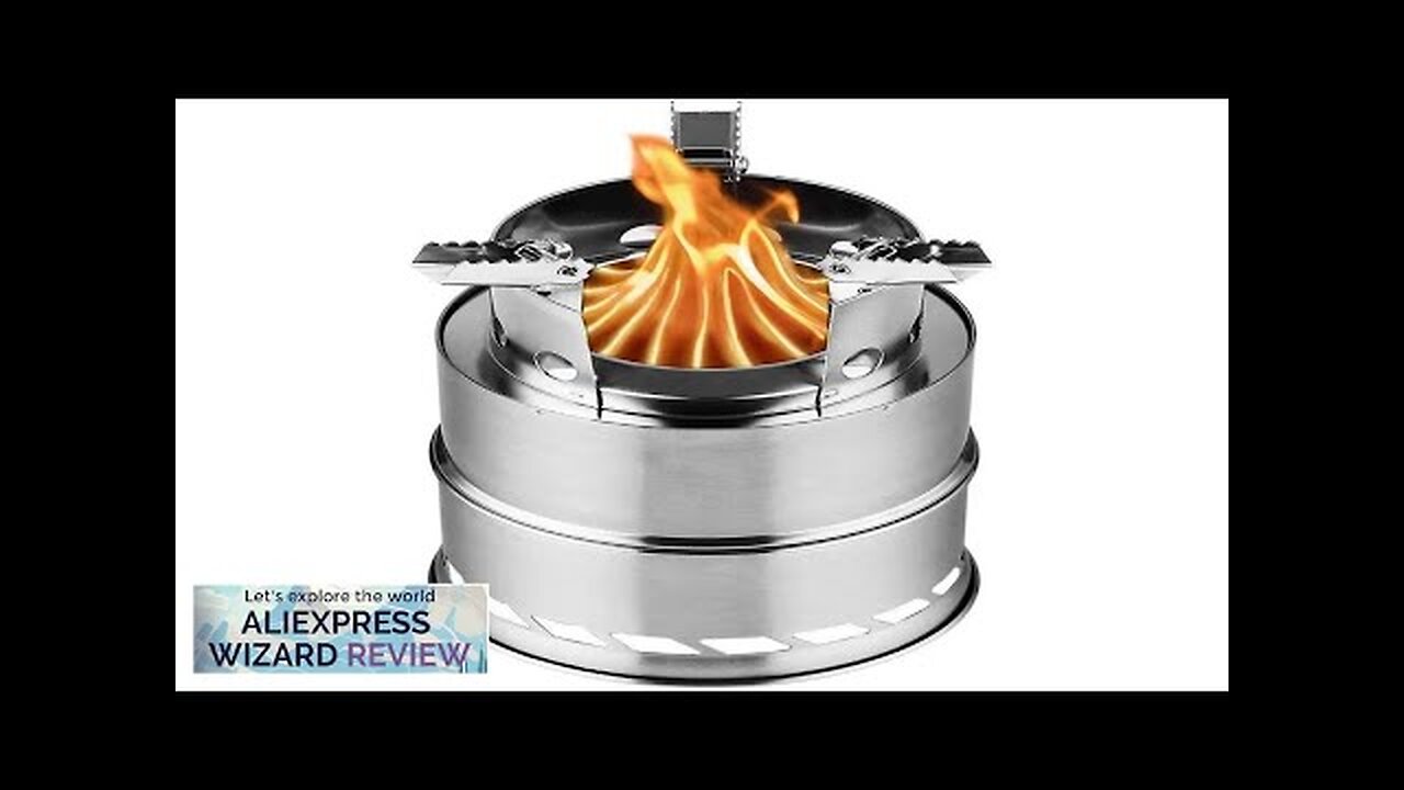 Portable Outdoor Camping Stove Wood Burning Mini Lightweight Stainless Steel Stove Picnic Review