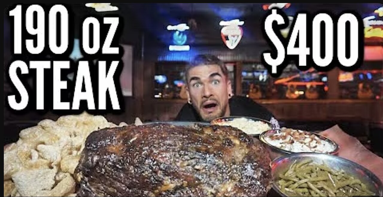 IMPOSSIBLE 15LB TEXAS STEAK CHALLENGE (PRIME RIB) | BIGGEST FOOD CHALLENGE EVER | MAN VS FOOD