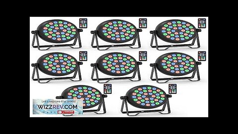 Somspot 4/8PCS RGB LED Par Light Stage Light Effect Projector for DJ Review