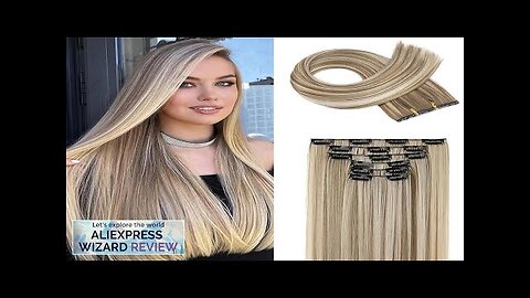 Synthetic Black Hair Extensions 24"/60cm 140g 6pcs/set Women Long Straight Full Head Review