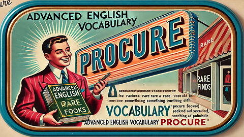 Vocabulary and Pronunciation "PROCURE" Advanced English