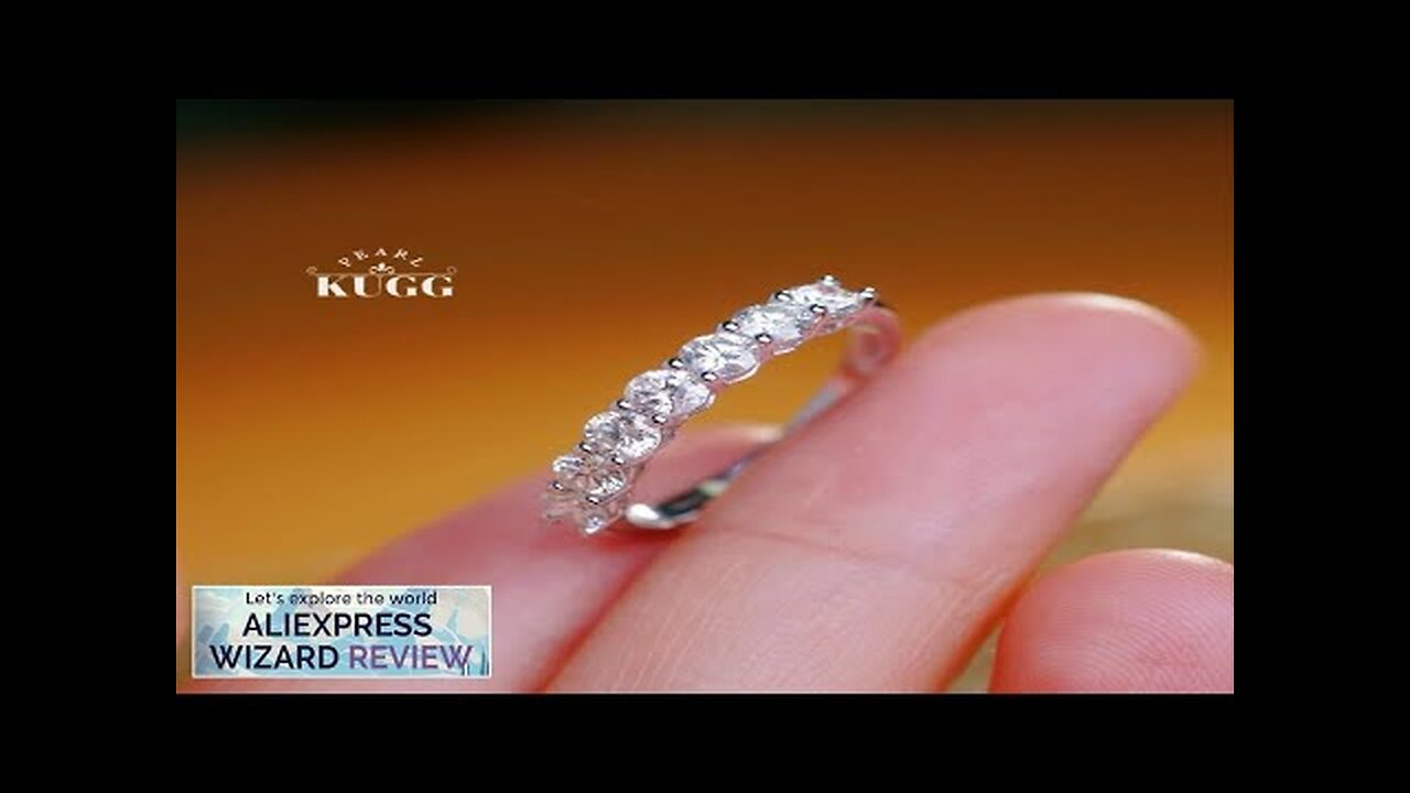 KUGG 18K White Gold Rings Luxury 1.0carat Real Natural Diamond Engagement Ring Review