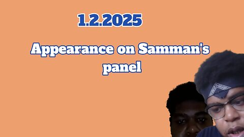 1.2.2025 - Appearance on Samman's panel