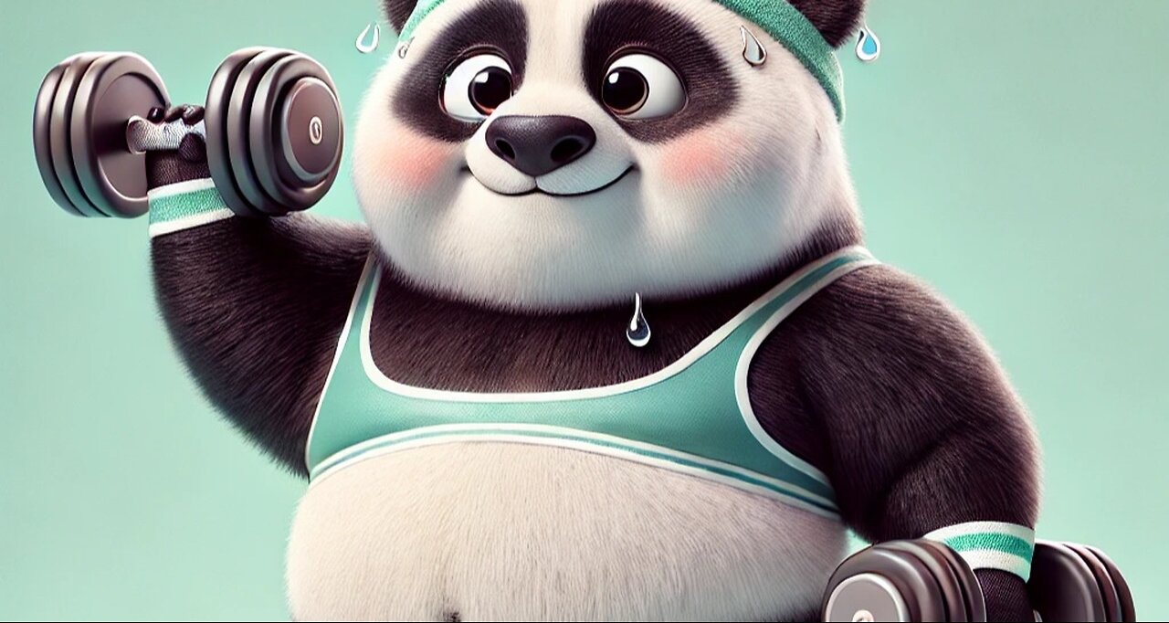 Panda is exercising