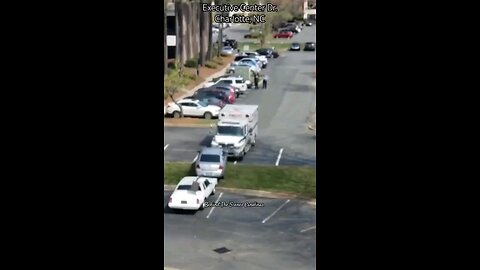 while crew treats patient, Charlotte NC man steals ambulance and rams it into parked cars