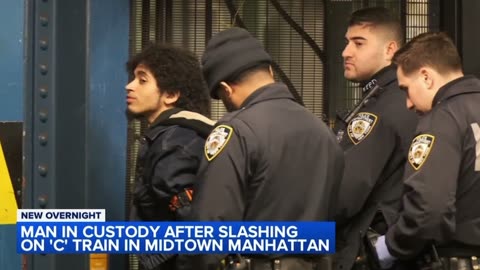 Man Arrested After Slashing Subway Rider in NYC