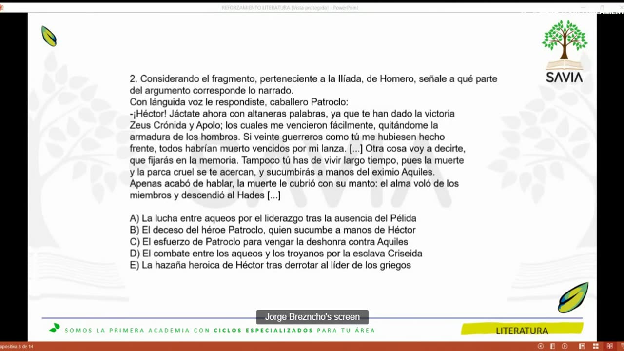 SAVIA SEMIANUAL 2024 | Semana 12 | Literatura