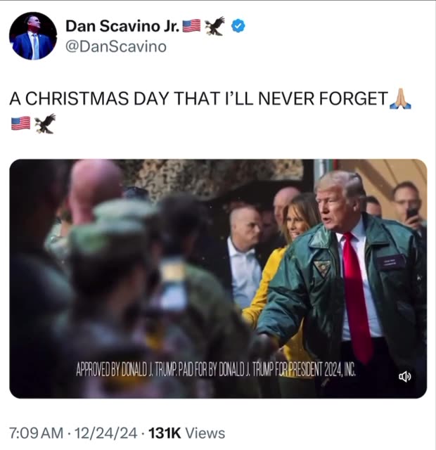 Our Commander-in-Chief and First Lady Melania with a special Christmas greeting