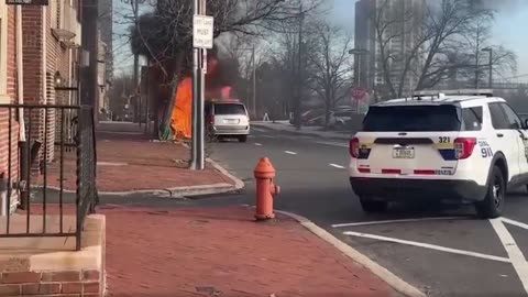 Left-wing extremists have reportedly set fire to an ICE van in Philadelphia i