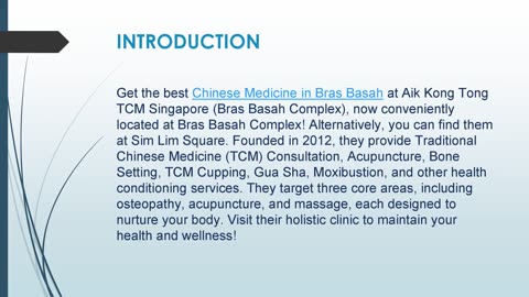 Get the best Chinese Medicine in Bras Basah