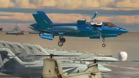 Amazing view F-35 Jet taking off from US Aircraft Carrier