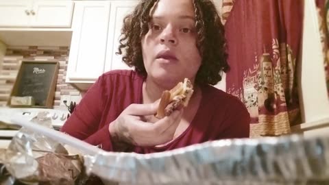 Eating Cheese Fries, Chopped Cheese, and a Grilled Cheese Burger | Mukbang