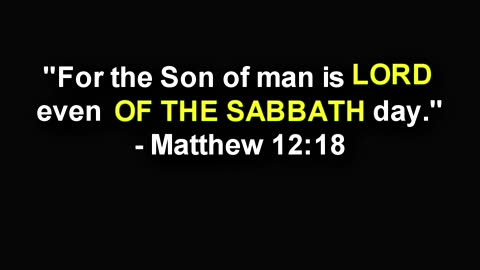 The Sabbath is on Saturday, Not Sunday!