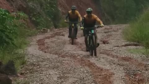 Mountain Biker Wipes Out