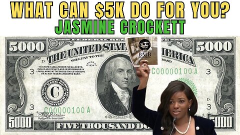 Democrat Jasmine Crockett Says NO To The $5K Refund Check Of OUR MONEY!