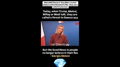 When Globalists Were ‘Statesmen’ & Patriots Are ‘Threats’ – Meloni Exposes Truth! #shorts #trending