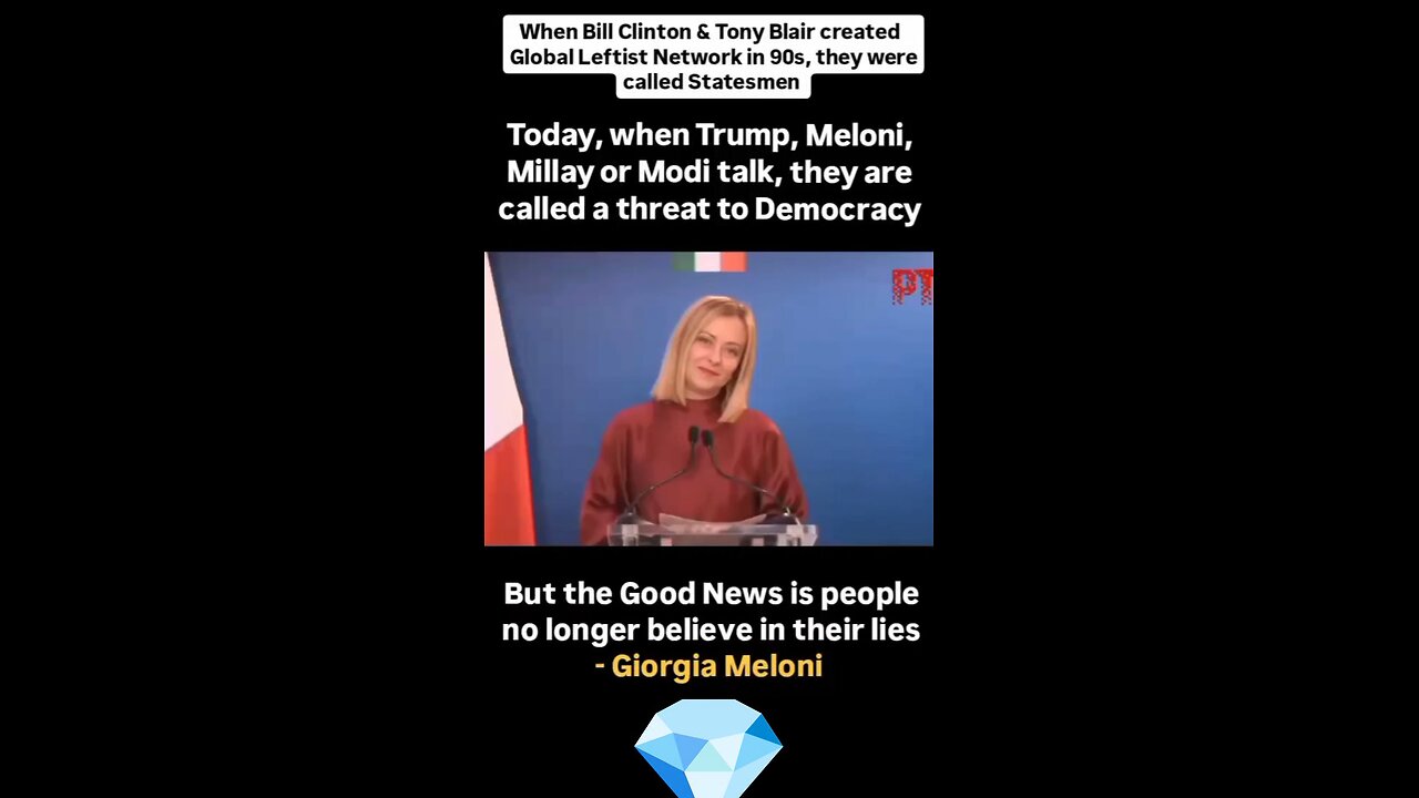 When Globalists Were ‘Statesmen’ & Patriots Are ‘Threats’ – Meloni Exposes Truth! #shorts #trending