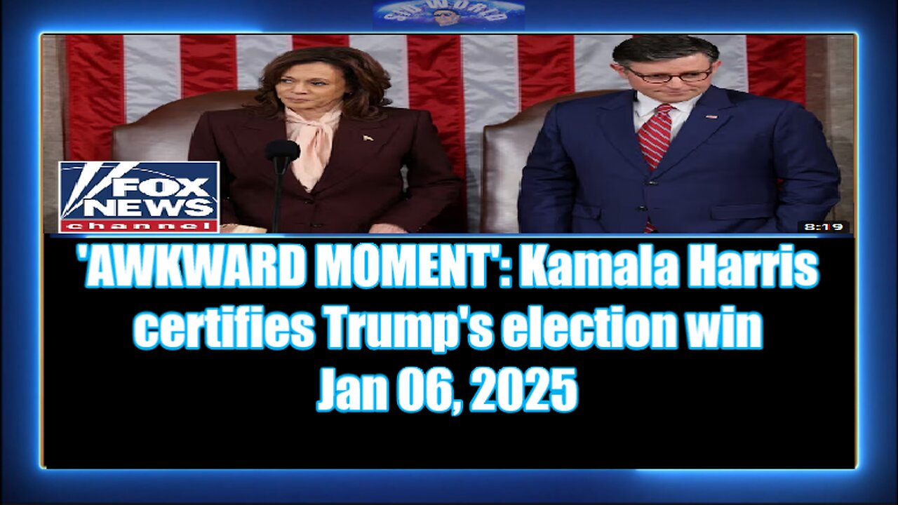 'AWKWARD MOMENT' Kamala Harris certifies Trump's election win