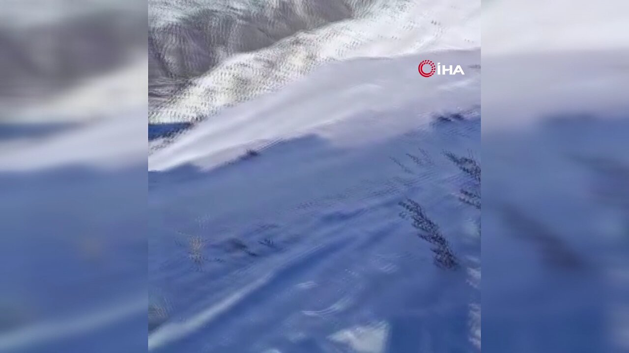 Köylerindeki Riskli Çığı Kendileri İndirdiler: O anlar kamerada