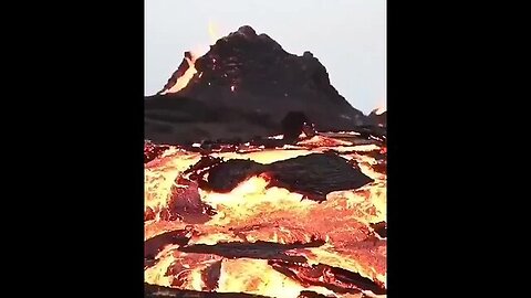 Lava of the Fagradalsfjadl volcano (Iceland, May 2021