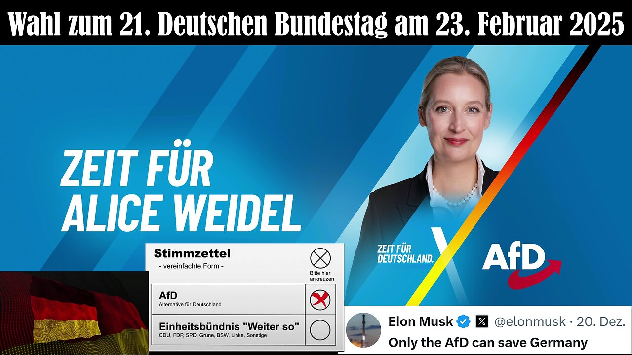 🗳️ Wahl zum 21. Deutschen Bundestag am 23. Februar 2025 - AfD - Zukunftsplan Deutschland