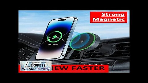 Magnetic Wireless Car Charger LED Light Mobile Phone Holder Mount Magnet Fast Review