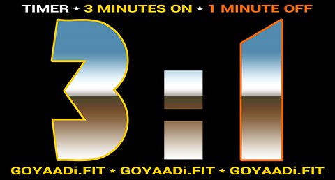 GOYAADi.FIT 3 Minutes On, 1 Minute Off: 60-Minute Interval Timer