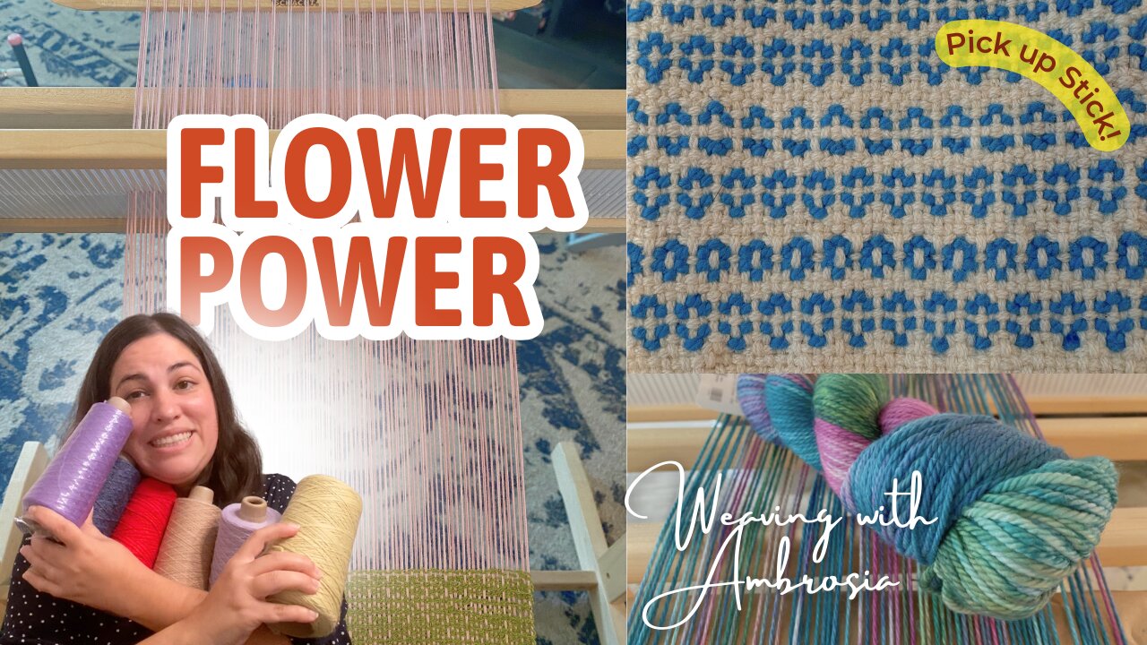 How to Weave a Flower Pattern with a Pick-Up Stick on a Rigid Heddle Loom – Easy Tutorial