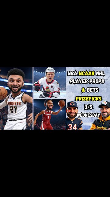 BEST 9 FREE NBA Player Props TODAY | NCAAB PICKS| NHL | WEDNESDAY 3/5