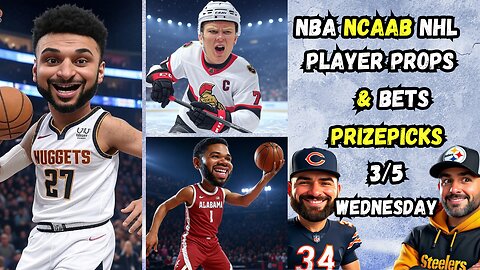 BEST 9 FREE NBA Player Props TODAY | NCAAB PICKS| NHL | WEDNESDAY 3/5