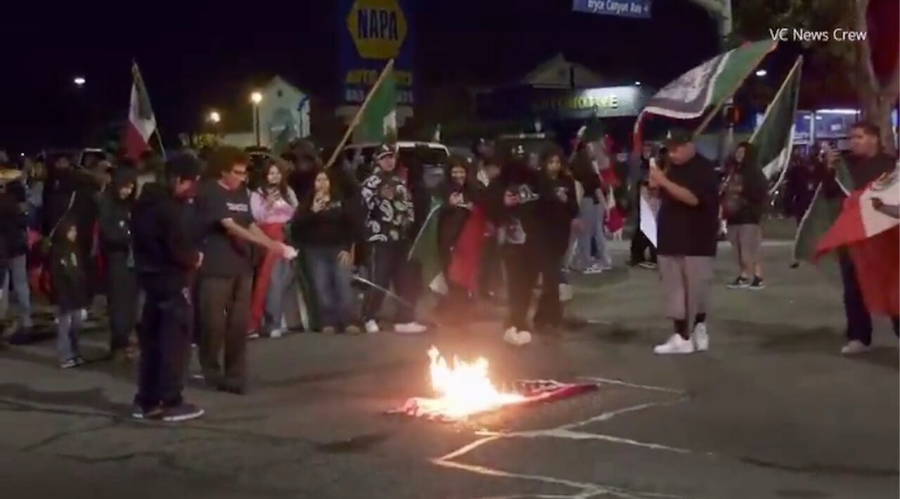 Criminal Aliens in California Now Burning U.S. Flag to Protest Deportations